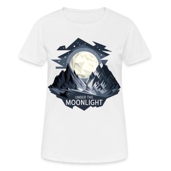 Unter dem Mondlicht - Frauen T-Shirt atmungsaktiv - Weiß - Vorne - AI Model Female 172 dark (172cm)