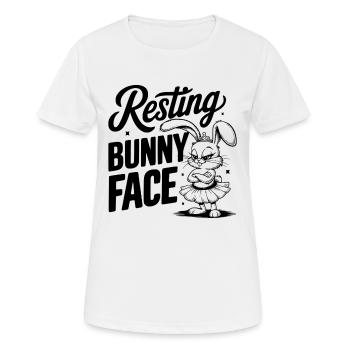 Resting Bunny Face - Women's Breathable T-Shirt - white - Front - AI Model Female 172 dark (172cm)