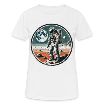 Astronaute - T-shirt respirant Femme - blanc - Devant - AI Model Female 172 dark (172cm)