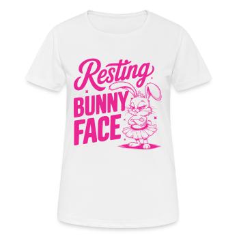 Resting Bunny Face - Women's Breathable T-Shirt - white - Front - AI Model Female 172 dark (172cm)