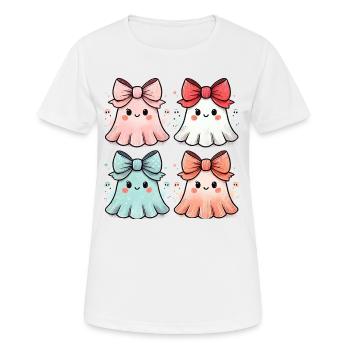 Geister - Frauen T-Shirt atmungsaktiv - Weiß - Vorne - AI Model Female 172 dark (172cm)