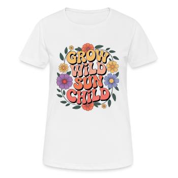 Hippie - T-shirt respirant Femme - blanc - Devant - AI Model Female 172 dark (172cm)