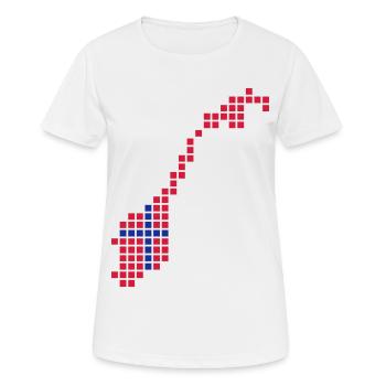 Norwegen - Frauen T-Shirt atmungsaktiv - Weiß - Vorne - AI Model Female 172 dark (172cm)