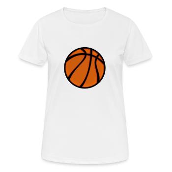 Basketball Ball Sport - Frauen T-Shirt atmungsaktiv - Weiß - Vorne - AI Model Female 172 dark (172cm)