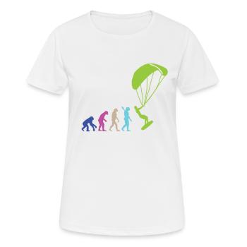EVOLUTION KITE SURFER KITER DESIGN KITESURFING - Women's Breathable T-Shirt - white - Front - AI Model Female 172 dark (172cm)