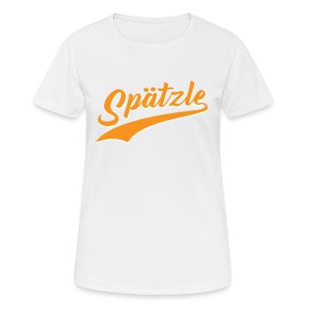 SPÄTZLE Das Leibgericht der Schwaben - Frauen T-Shirt atmungsaktiv - Weiß - Vorne - AI Model Female 172 dark (172cm)