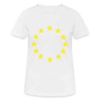 Europe flag EU European Union Europe star - Women's Breathable T-Shirt - white - Front - AI Model Female 172 dark (172cm)