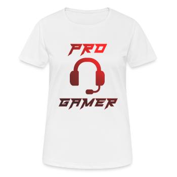 Pro Gamer Gaming Headset Konsole konsole - Frauen T-Shirt atmungsaktiv - Weiß - Vorne - AI Model Female 172 dark (172cm)