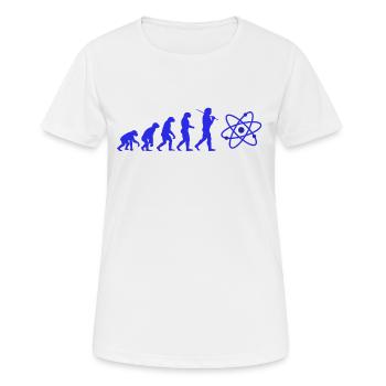 SCIENCE Evolution mit Atom Neutron atom - Frauen T-Shirt atmungsaktiv - Weiß - Vorne - AI Model Female 172 dark (172cm)