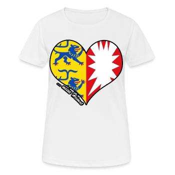 meine Heimat - Schleswig-Holstein - Frauen T-Shirt atmungsaktiv - Weiß - Vorne - AI Model Female 172 dark (172cm)
