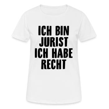 Juristen - Frauen T-Shirt atmungsaktiv - Weiß - Vorne - AI Model Female 172 dark (172cm)