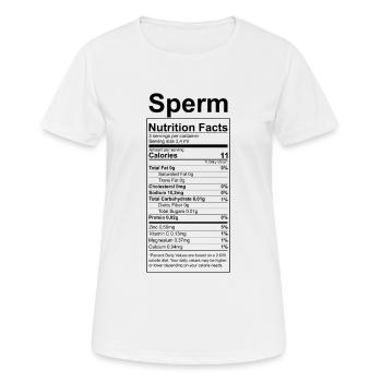Ingrédients sperme drôle sale humour gag - T-shirt respirant Femme - blanc - Devant - AI Model Female 172 dark (172cm)