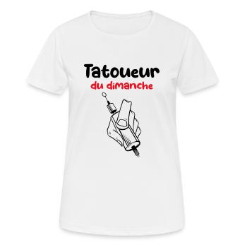 Tatoueur du dimanche - T-shirt respirant Femme - blanc - Devant - AI Model Female 172 dark (172cm)