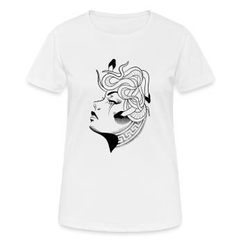 Medusa dotwork - Women's Breathable T-Shirt - white - Front - AI Model Female 172 dark (172cm)
