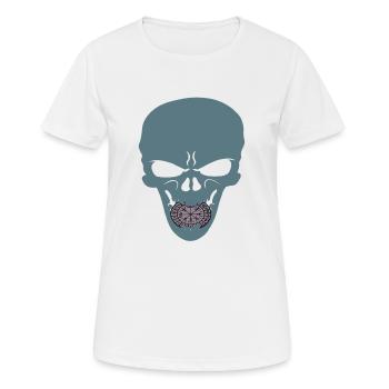 Skull viking vegvisir logo - T-shirt respirant Femme - blanc - Devant - AI Model Female 172 dark (172cm)
