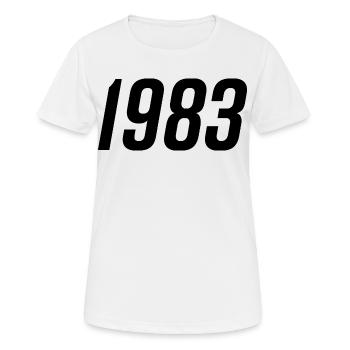 1983 Année de naissance Anniversaire - T-shirt respirant Femme - blanc - Devant - AI Model Female 172 dark (172cm)