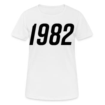 1982 Année de naissance Anniversaire - T-shirt respirant Femme - blanc - Devant - AI Model Female 172 dark (172cm)