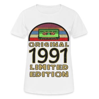 1991 Vintage Rétro - T-shirt respirant Femme - blanc - Devant - AI Model Female 172 dark (172cm)