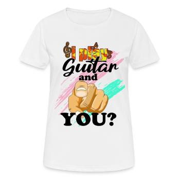 Guitar i play Guitar Guitar Player - Women's Breathable T-Shirt - white - Front - AI Model Female 172 dark (172cm)