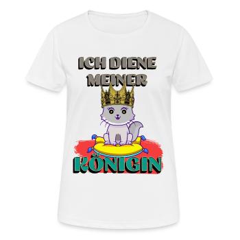 Katzen Königin Katzenfreunde Katzenliebhaber - Frauen T-Shirt atmungsaktiv - Weiß - Vorne - AI Model Female 172 dark (172cm)