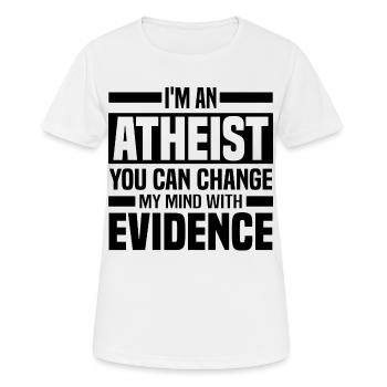 Atheismus - Frauen T-Shirt atmungsaktiv - Weiß - Vorne - AI Model Female 172 dark (172cm)