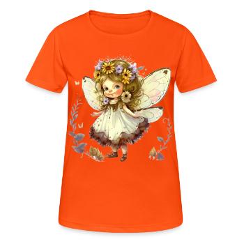 Elfe mignon - T-shirt respirant Femme - orange néon - Devant - AI Model Female 172 dark (172cm)