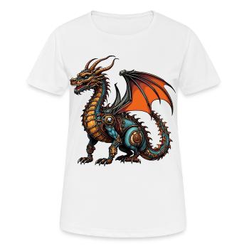 Drache - Frauen T-Shirt atmungsaktiv - Weiß - Vorne - AI Model Female 172 dark (172cm)