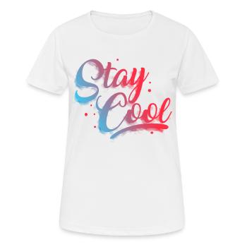 reste detendu - T-shirt respirant Femme - blanc - Devant - AI Model Female 172 dark (172cm)