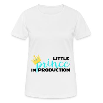 Cadeau de grossesse bébé ventre - T-shirt respirant Femme - blanc - Devant - AI Model Female 172 dark (172cm)