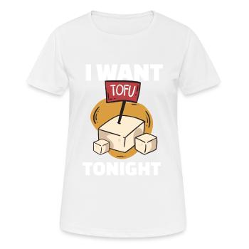 Je veux du tofu ce soir - T-shirt respirant Femme - blanc - Devant - AI Model Female 172 dark (172cm)