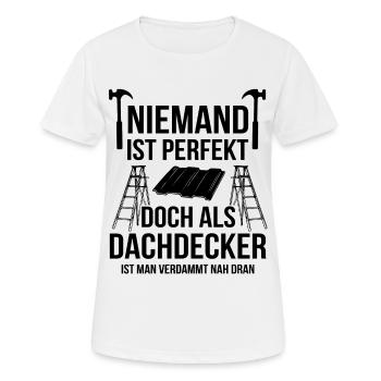 Handwerker Dachdecker - Frauen T-Shirt atmungsaktiv - Weiß - Vorne - AI Model Female 172 dark (172cm)