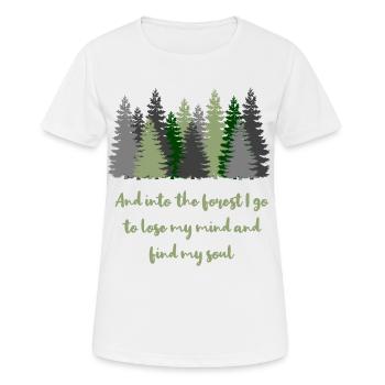 Wald Spruch Wanderer Förster - Frauen T-Shirt atmungsaktiv - Weiß - Vorne - AI Model Female 172 dark (172cm)