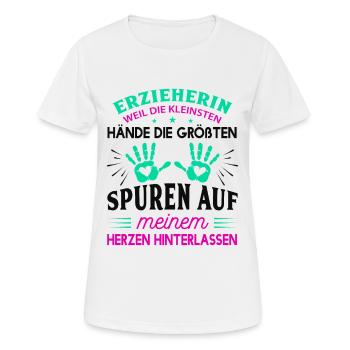 Erzieherin - Frauen T-Shirt atmungsaktiv - Weiß - Vorne - AI Model Female 172 dark (172cm)