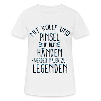 Maler Geschenk - Frauen T-Shirt atmungsaktiv - Weiß - Vorne - AI Model Female 172 dark (172cm)