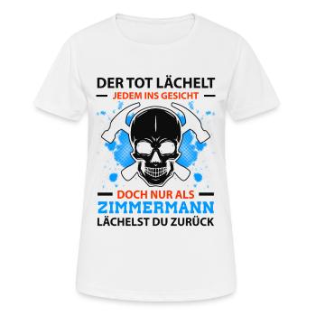 Zimmermann - Frauen T-Shirt atmungsaktiv - Weiß - Vorne - AI Model Female 172 dark (172cm)