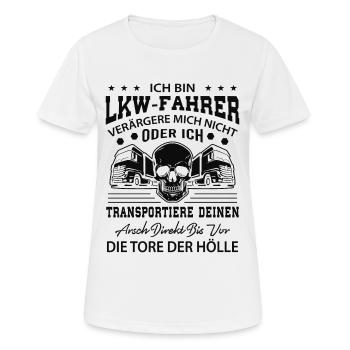 LKW Fahrer Geschenk - Frauen T-Shirt atmungsaktiv - Weiß - Vorne - AI Model Female 172 dark (172cm)