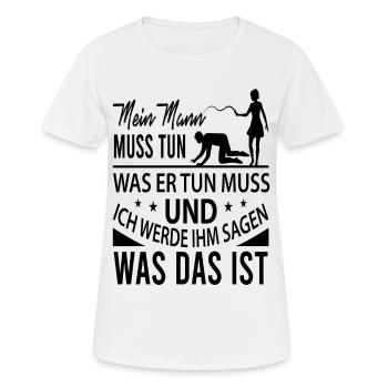Frauentag - Frauen T-Shirt atmungsaktiv - Weiß - Vorne - AI Model Female 172 dark (172cm)