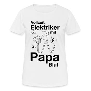 Elektriker Papa - Frauen T-Shirt atmungsaktiv - Weiß - Vorne - AI Model Female 172 dark (172cm)
