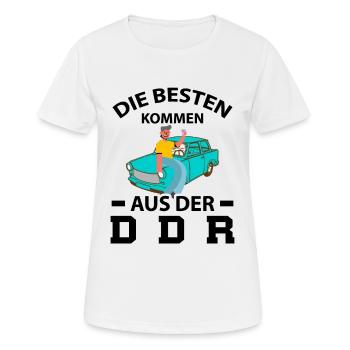 Die Besten Kommen Aus Der DDR - Frauen T-Shirt atmungsaktiv - Weiß - Vorne - AI Model Female 172 dark (172cm)