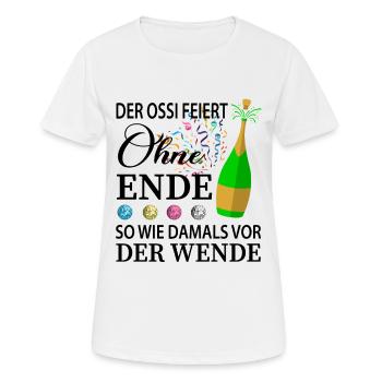 DDR Ossi - Frauen T-Shirt atmungsaktiv - Weiß - Vorne - AI Model Female 172 dark (172cm)