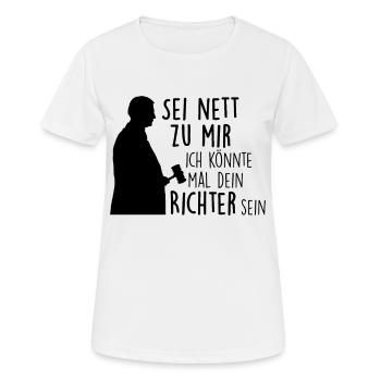 Zukünftiger Richter - Frauen T-Shirt atmungsaktiv - Weiß - Vorne - AI Model Female 172 dark (172cm)