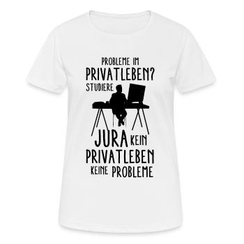 Jura - Frauen T-Shirt atmungsaktiv - Weiß - Vorne - AI Model Female 172 dark (172cm)