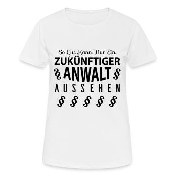 Studium Jura - Frauen T-Shirt atmungsaktiv - Weiß - Vorne - AI Model Female 172 dark (172cm)