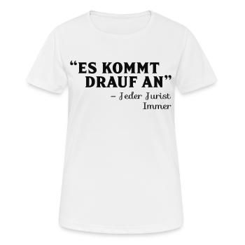 Jura Spruch - Frauen T-Shirt atmungsaktiv - Weiß - Vorne - AI Model Female 172 dark (172cm)