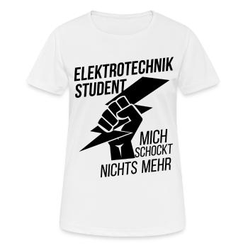 Elektrotechnik Student - Frauen T-Shirt atmungsaktiv - Weiß - Vorne - AI Model Female 172 dark (172cm)