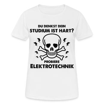 Elektrotechnik Studium - Frauen T-Shirt atmungsaktiv - Weiß - Vorne - AI Model Female 172 dark (172cm)