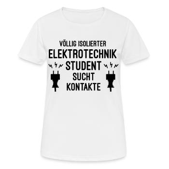 Elektrotechnik Student - Frauen T-Shirt atmungsaktiv - Weiß - Vorne - AI Model Female 172 dark (172cm)