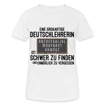 Deutschlehrerin - Frauen T-Shirt atmungsaktiv - Weiß - Vorne - AI Model Female 172 dark (172cm)