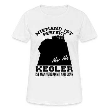 Kegel Spruch - Frauen T-Shirt atmungsaktiv - Weiß - Vorne - AI Model Female 172 dark (172cm)