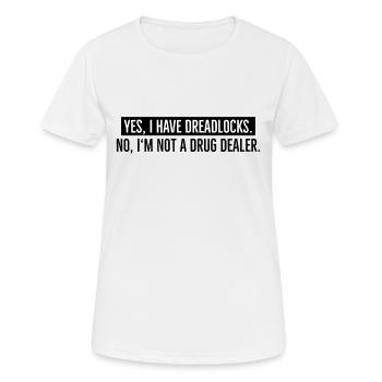YES I HAVE DREADLOCKS 2 - citation chemise - T-shirt respirant Femme - blanc - Devant - AI Model Female 172 dark (172cm)